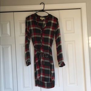 Cloth & stone plaid shirtdress Anthropologie